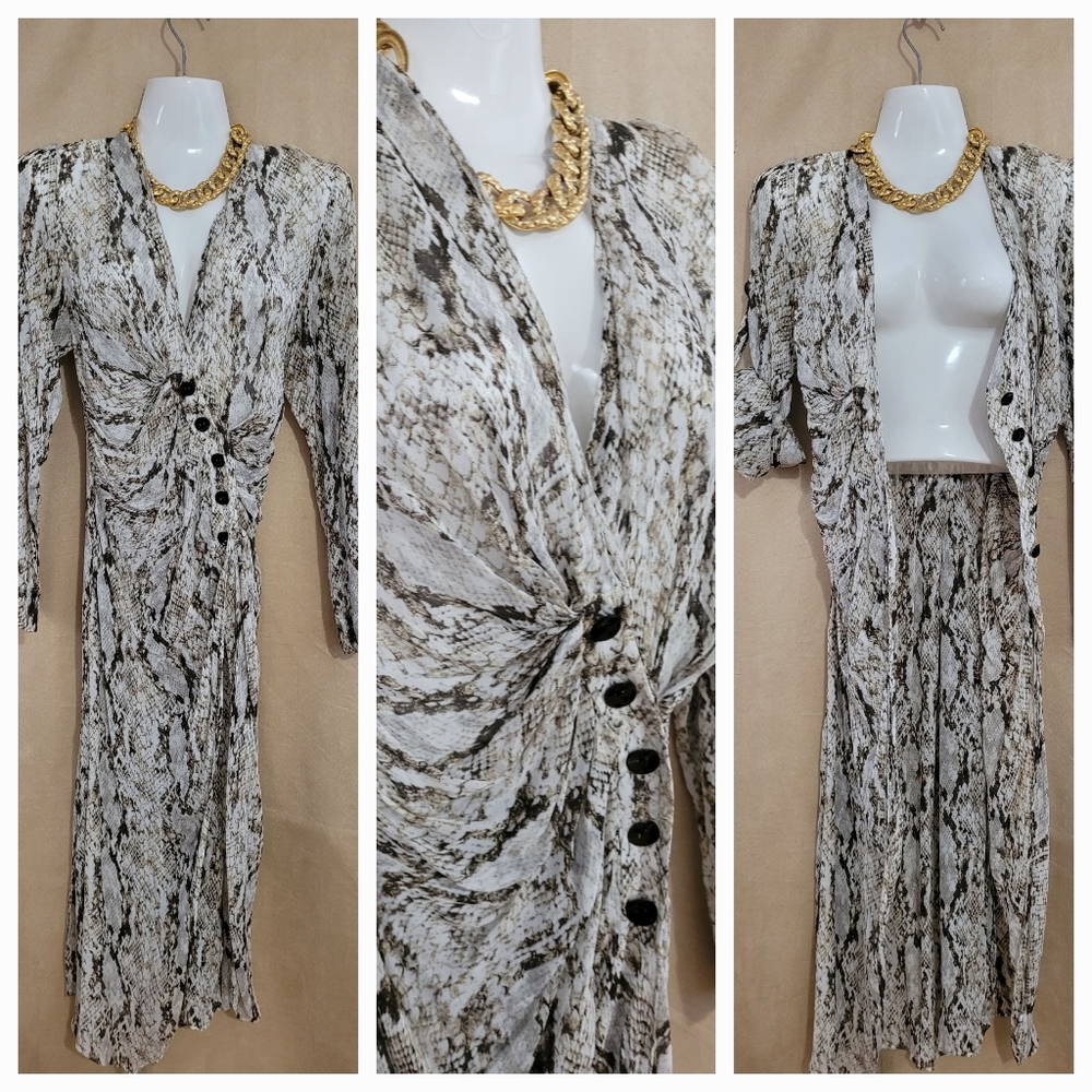 Snakeskin print Dress / Jacket M